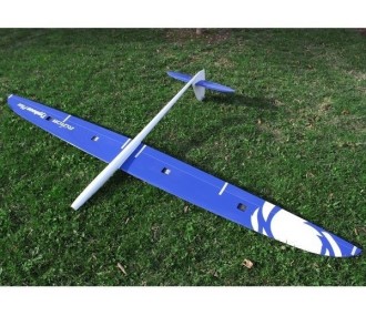 RC-Segelflugzeuge - Typhoon PLUS Vollfaser ca.2.90m weiß & blau RCRCM (schwarze Kabinenhaube) - FLASH RC 2