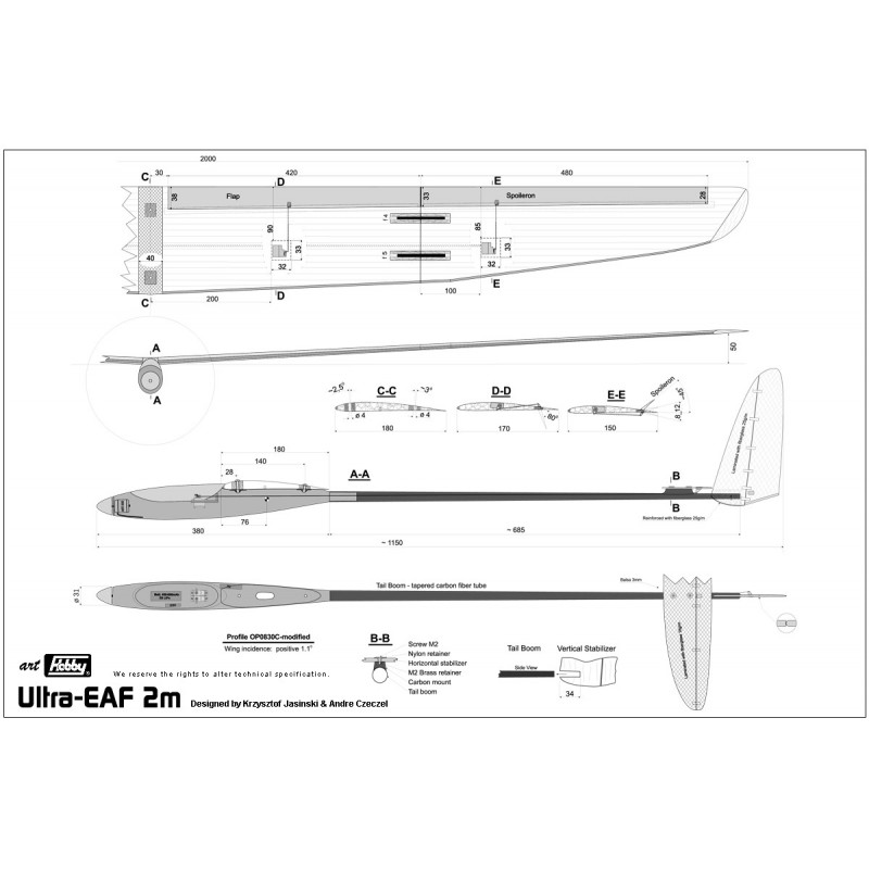 Motoplaneurs RC - Ultra-EC env. 2,00m Art Hobby - FLASH RC