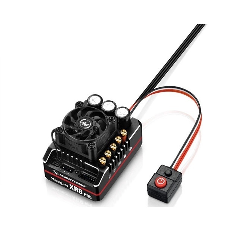 Controladores sin escobillas para coches RC - Controlador sin escobillas XR8 PRO G2S 200A 1/8 sensored/sensorless HOBBYWING - FL