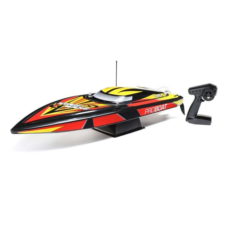 Motoscafi RC - Proboat Sonicwake V2 36 BL Rosso/Nero RTR - FLASH RC