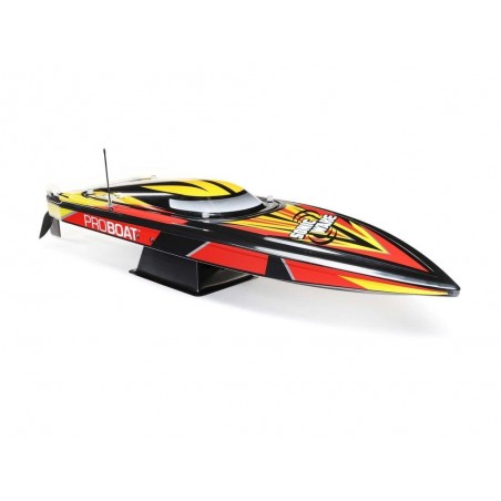 RC Powerboats - Proboat Sonicwake V2 36 BL Red/Black RTR - FLASH RC