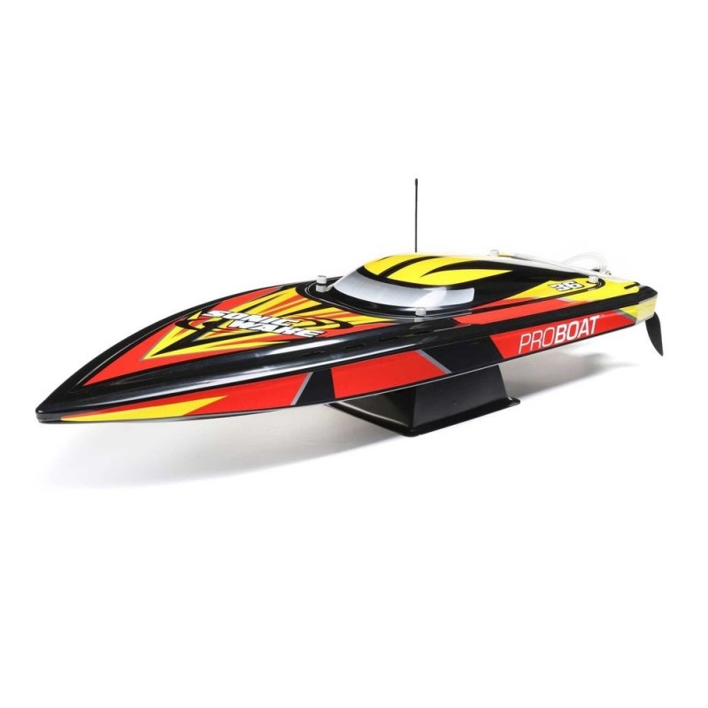 Motoscafi RC - Proboat Sonicwake V2 36 BL Rosso/Nero RTR - FLASH RC