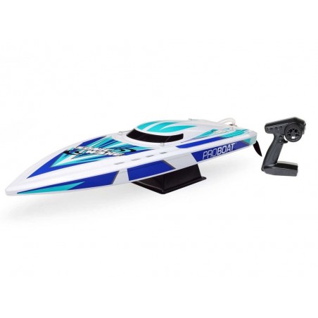 Motoscafi RC - Proboat Sonicwake V2 36 BL Blu/Bianco RTR - FLASH RC