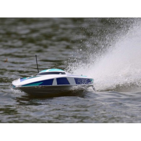 Lanchas RC - Proboat Sonicwake V2 36 BL Azul/Blanco RTR - FLASH RC
