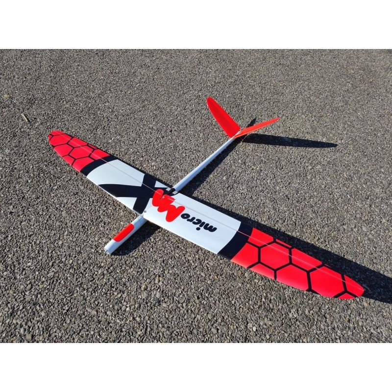 Motoplaneurs RC - MicroMax Electro neon red 'F3F de poche' 1.15m - FLASH RC