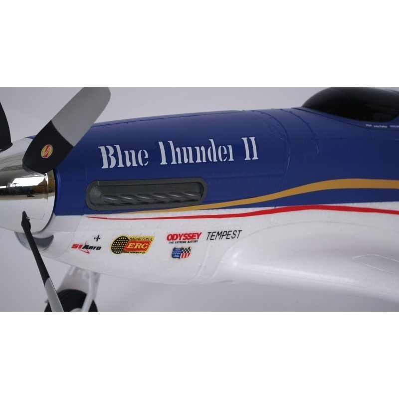 Warbirds RC - Kit FMS P51D Blue Thunder II PNP con reflex - Edizione limitata - ca. 1,10m - FLASH RC