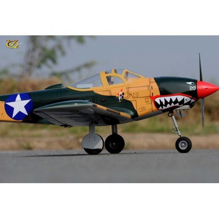 Avion VQ Model P-39 Airacobra 1.58m sumer camo - FLASH RC