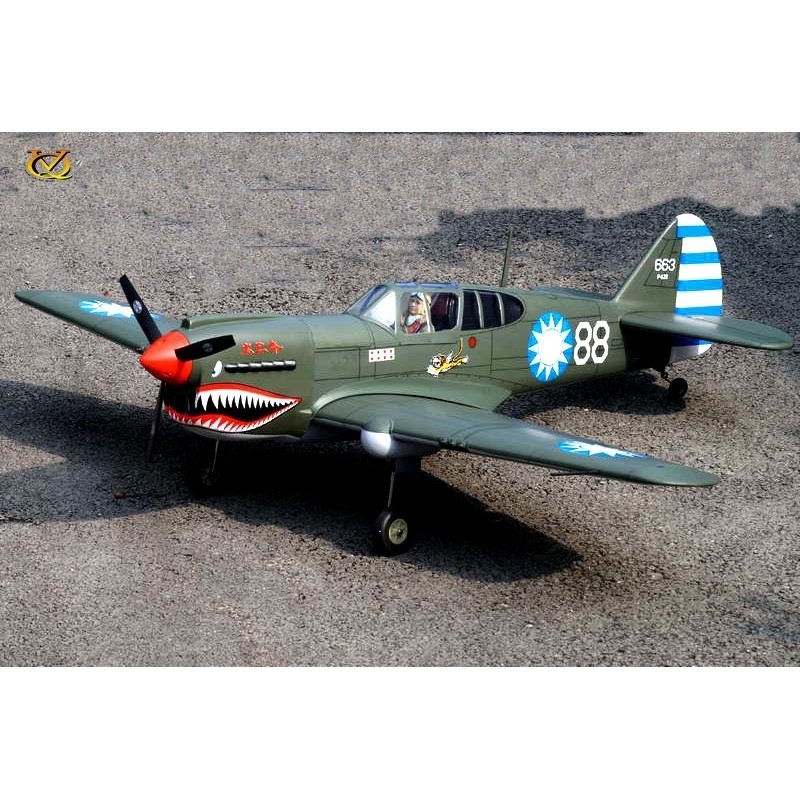 Warbirds RC - VQ Model P-40 Kitty Hawk 1.57m - FLASH RC