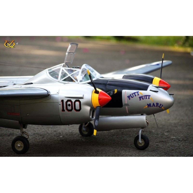 Warbirds RC - VQ Modelo P-38 twin 2.1m avión verde - FLASH RC