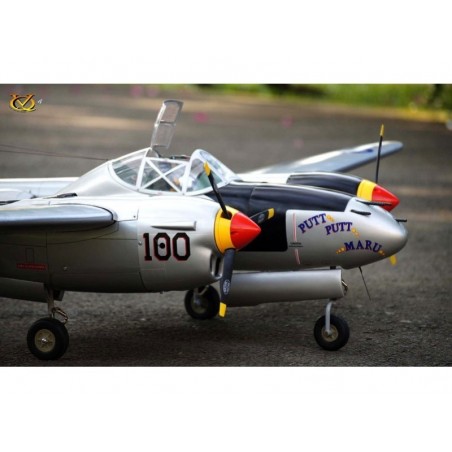 Warbirds RC - VQ Modelo P-38 twin 2.1m avión verde - FLASH RC