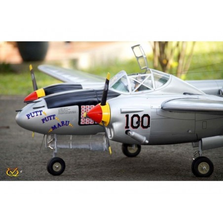 Warbirds RC - VQ Modelo P-38 twin 2.1m avión verde - FLASH RC
