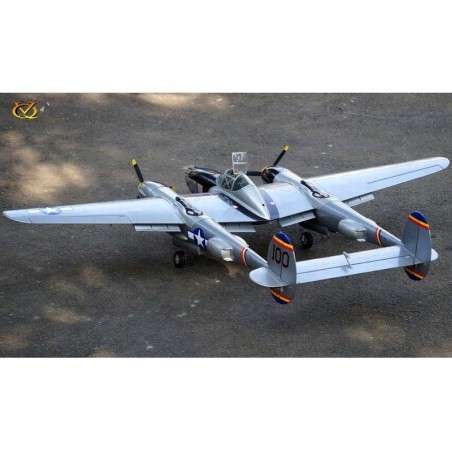 Warbirds RC - VQ Modelo P-38 twin 2.1m avión verde - FLASH RC