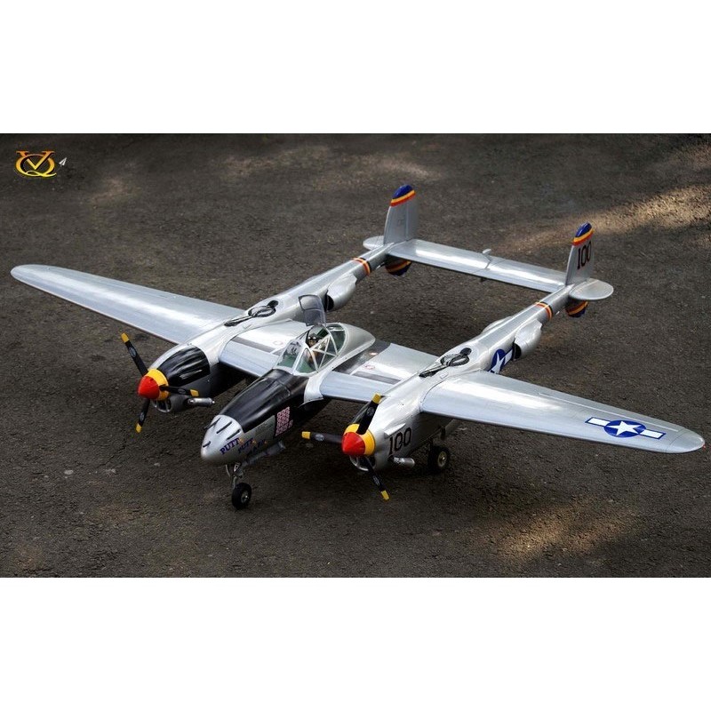 Warbirds RC - VQ Modelo P-38 twin 2.1m avión verde - FLASH RC