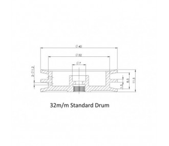 Tambour ALU 32mm pour servo Blue Bird Winch - FLASH RC 2