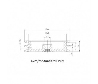 Tambour Alu 42mm pour servo Blue Bird Winch - FLASH RC 2