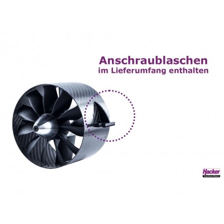 Turbine - Hacker Stream Fan 120mm 700kV (10-12S Lipo - 6.6Kg - 8.8kg spinta) - FLASH RC