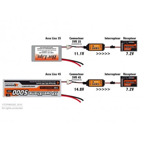 Switch Bec - XPower SVR3-7V Regler Switching Voltage - FLASH RC
