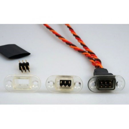 Connexions rapides d'ailes - Support pour prise JR avec flanc à visser (10 pcs) - FLASH RC