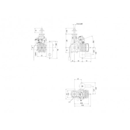 Moteurs essence - Moteur essence 2 temps GT17-Pro 17cc - NGH - FLASH RC