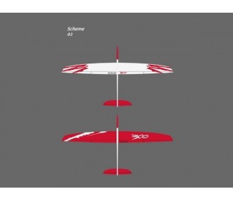 Planeadores RC - RCRCM 300 Carbon F3F/F3B blanco y rojo 2,90m - FLASH RC 2
