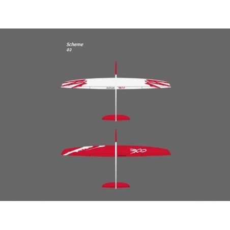 Alianti RC - RCRCM 300 Carbon F3F/F3B bianco e rosso 2,90m - FLASH RC