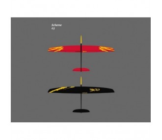 Planeadores RC - RCRCM 300 Carbon F3F/F3B rojo y amarillo 2,90m - FLASH RC