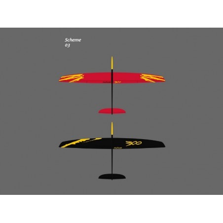 RC-Segelflugzeuge - Segelflugzeug RCRCM 300 Carbon F3F/F3B Rot und Gelb 2,90m - FLASH RC