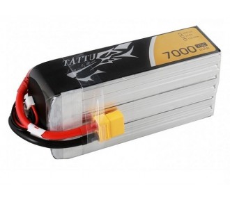 Batteries de propulsion avions RC - Batterie Tattu lipo 6S 22.2V 7000mAh 25/50C prise xt90 - FLASH RC