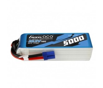 Batterie di propulsione per aerei RC - Gens ace lipo 6S 22.2V 5000mAh 45C presa EC5 - FLASH RC