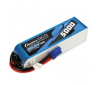 Baterías de propulsión de aviones RC - Gens ace lipo 6S 22.2V 5000mAh 45C socket EC5 - FLASH RC 2