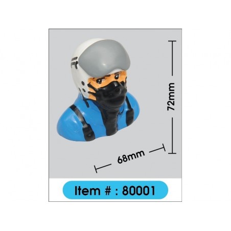 Bust & Pilots - Painted Jet pilot bust with helmet and mask H72mm W68mm 16.7g Phoenix Model - FLASH RC