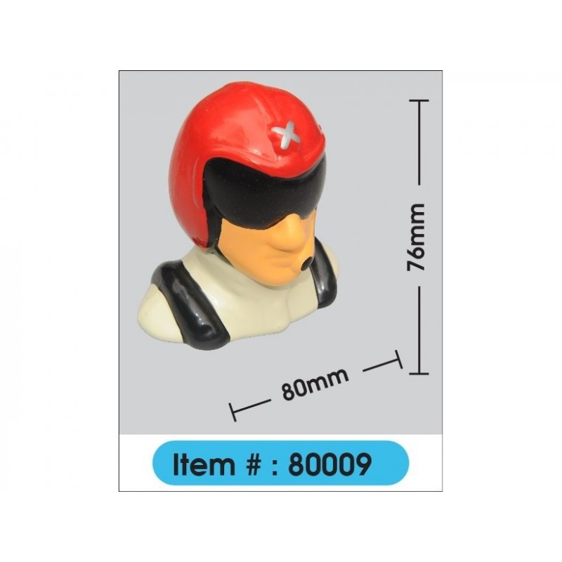 Büsten & Piloten - Bemalte Pilotenbüste mit Helm & Visor H108mm l114mm 36.5g Phoenix Model - FLASH RC