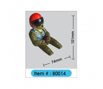 Büsten & Piloten - Bemalter Jet-Pilot mit Helm & Maske H94mm l66mm 32.9g Phoenix Model - FLASH RC