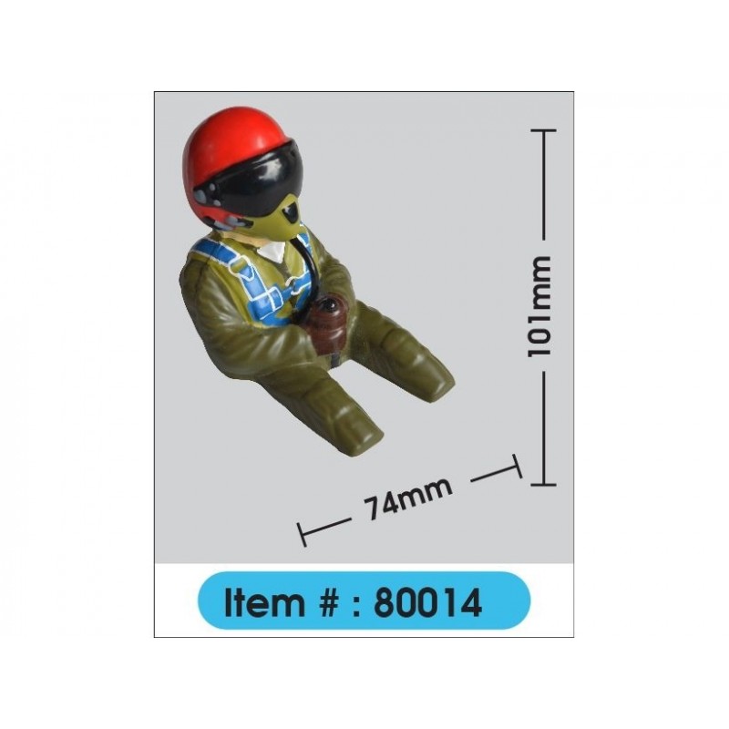 Busto e pilota - Pilota di jet dipinto con casco e maschera H140mm l98mm 74,9g Modello Phoenix - FLASH RC