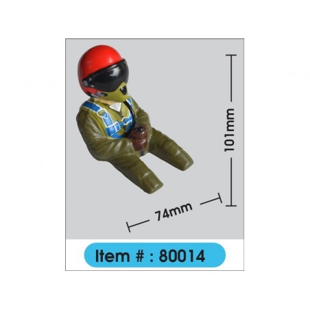 Bust & Pilot - Painted Jet Pilot with helmet & mask H140mm l98mm 74.9g Phoenix Model - FLASH RC