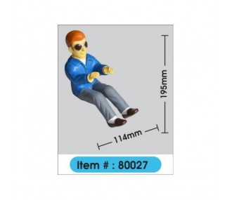 Bust & Pilot - Civilian painted pilot H111mm W90mm 61.4g Phoenix Model - FLASH RC