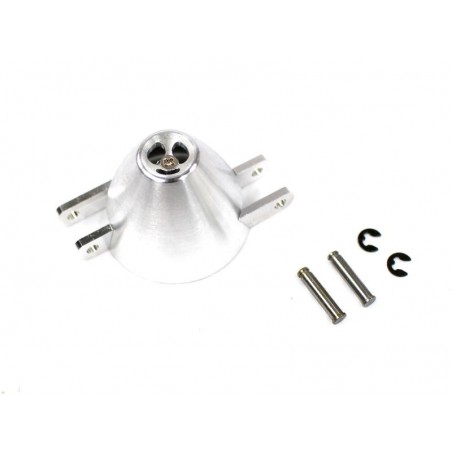 Coni per eliche pieghevoli - Cono in alluminio ventilato Ø35mm (lavorato a CNC) con pale a Z per albero da 4mm - FLASH RC