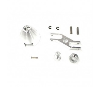 Cônes pour hélices repliables - Cone alu ventilé Ø38mm (usiné CNC) porte pales en Z pour axe 3.2mm - FLASH RC 2