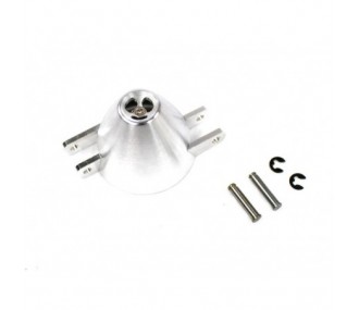 Conos para hélices plegables - Cono de aluminio ventilado Ø38mm (mecanizado CNC) con palas en forma de Z para eje de 4mm - FLASH