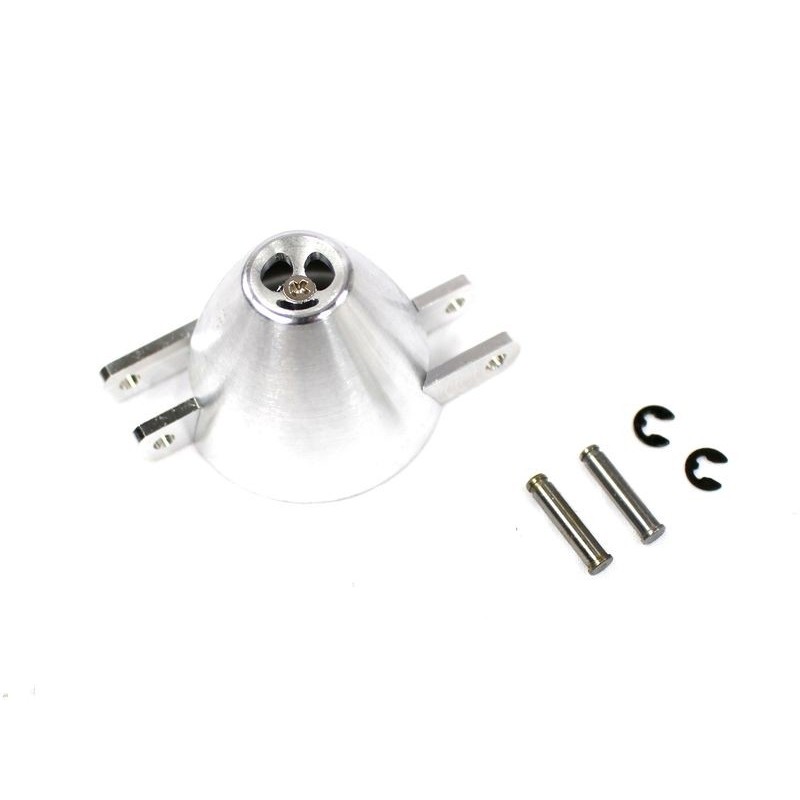 Cônes pour hélices repliables - Cone alu ventilé Ø38mm (usiné CNC) porte pales en Z pour axe 5mm - FLASH RC