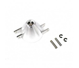 Cones for folding propellers - Ventilated aluminium cone Ø40mm (CNC machined) with Z-shaped blades for 4mm axis - FLASH RC