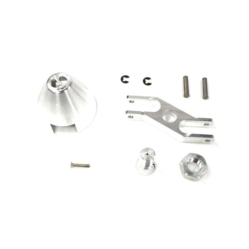 Cônes pour hélices repliables - Cone alu ventilé Ø40mm (usiné CNC) porte pales en Z pour axe 4mm - FLASH RC