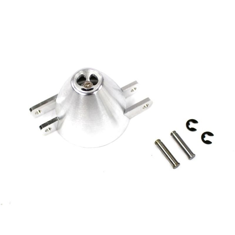 Cônes pour hélices repliables - Cone alu ventilé Ø45mm (usiné CNC) porte pales en Z pour axe 6mm - FLASH RC