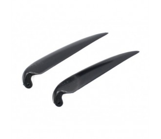 Folding blades - Pair of folding blades 7×4.5' foot 6mm/ axis 2mm (black plastic) - FLASH RC