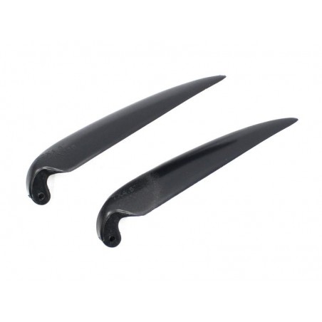 Pales repliables - Paire pales repliables 7×4.5' pied 6mm/ axe 2mm (plastique noir) - FLASH RC