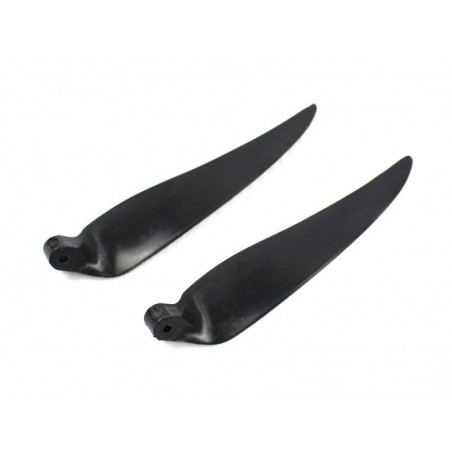 Lame pieghevoli - Coppia di lame pieghevoli 10×8' con piede 8mm/albero 3mm (plastica nera) - FLASH RC