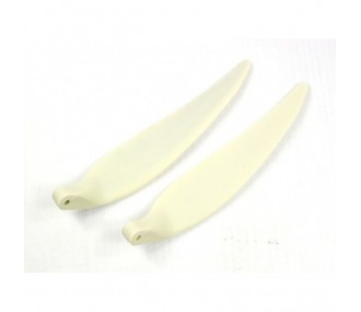 Palas plegables - Par de palas plegables 11×9' con pie de 8mm/ eje de 3mm (plástico blanco) - FLASH RC 2