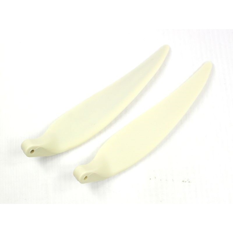 Palas plegables - Par de palas plegables 11×9' con pie de 8mm/ eje de 3mm (plástico blanco) - FLASH RC