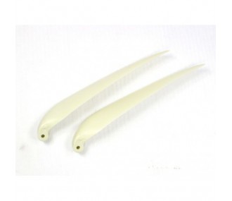 Lame pieghevoli - Coppia di lame pieghevoli 12×6' con piede 8mm/albero 3mm (plastica bianca) - FLASH RC