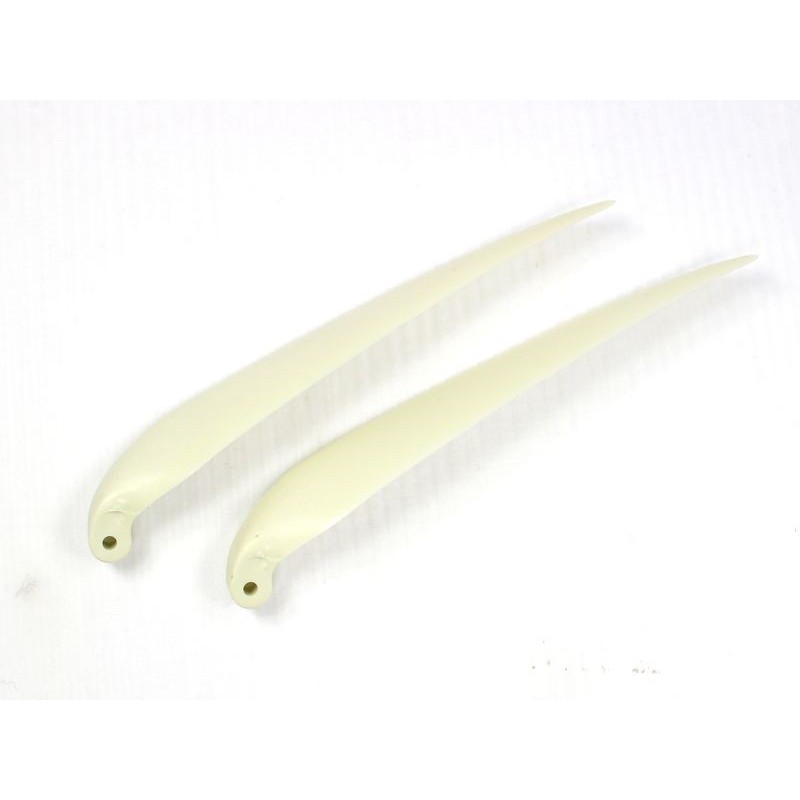 Cuchillas plegables - Par de cuchillas plegables 12×6' con pie de 8mm/eje de 3mm (plástico blanco) - FLASH RC